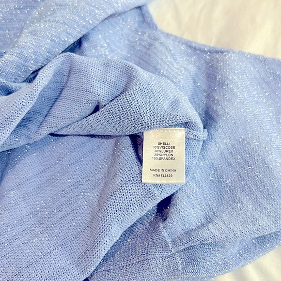 Super down 2 piece sparkly blue set | like new - Picture 5 of 6